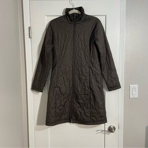 Patagonia Quilted Parka Coat in Dark Brown